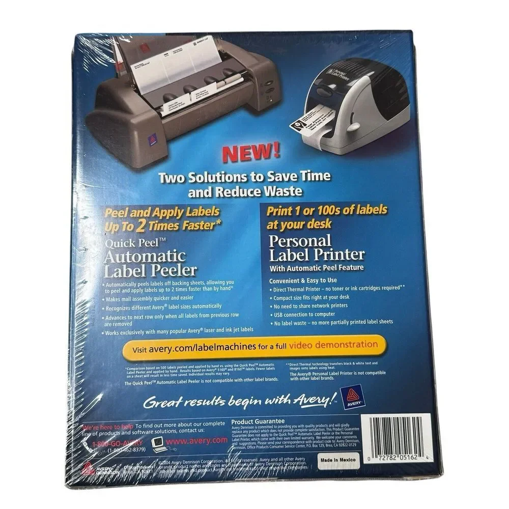 NEW Avery White Laser Address Labels 5162 - 1 1/3